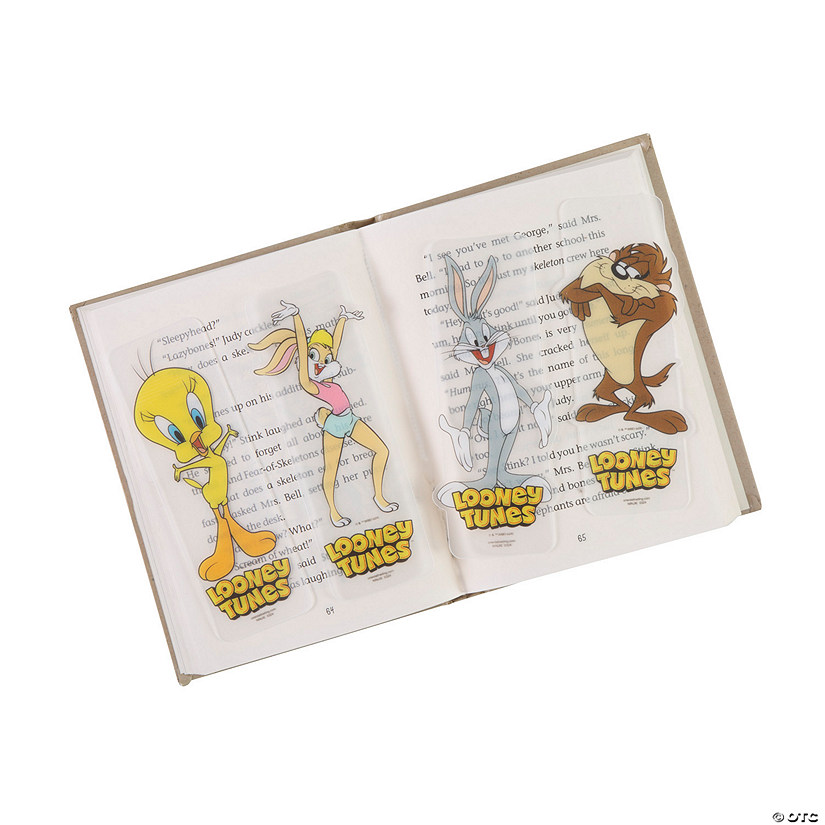 6" Bulk 48 Pc. Looney Tunes&#8482; Character Transparent Plastic Bookmarks Image