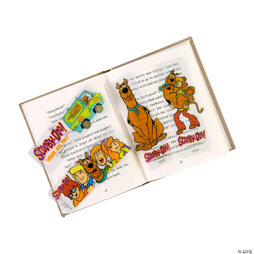 6" Bulk 48 Pc. Scooby-Doo!&amp;#8482; Character Transparent Plastic Bookmarks Image