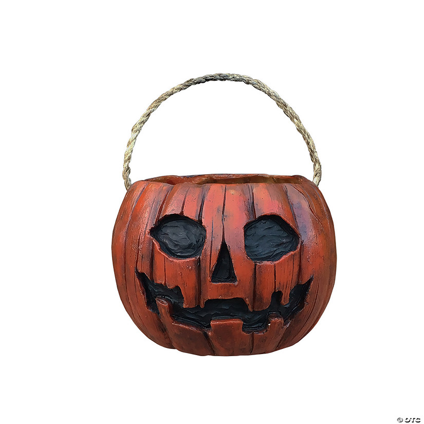 6" Candy Corn&amp;#8482; Jacob Atkins Pumpkin Candy Pail Halloween Accessory Image