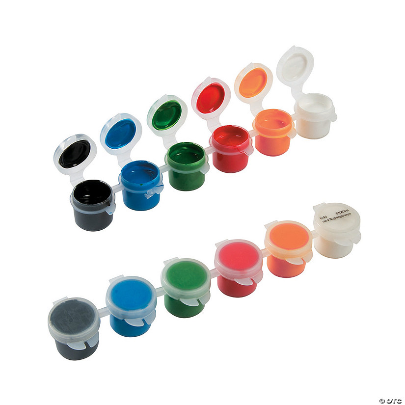 6-Color Basic Assorted Colors Acrylic Paint Strip Classpack - Set of 24 Image