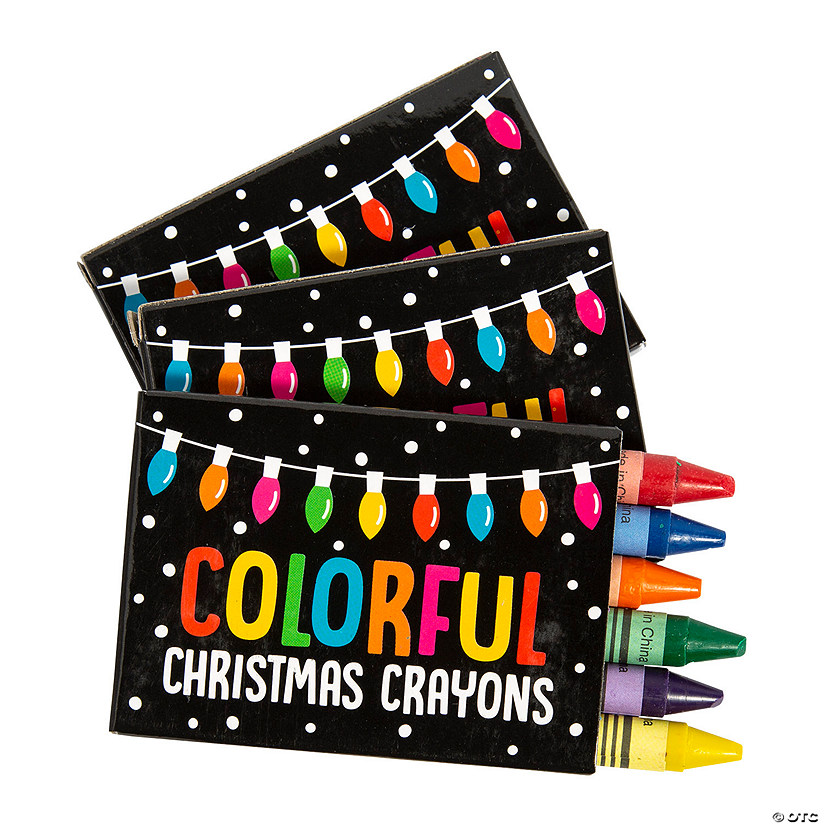6-Color Christmas Lights Christmas Crayons - 24 Boxes Image