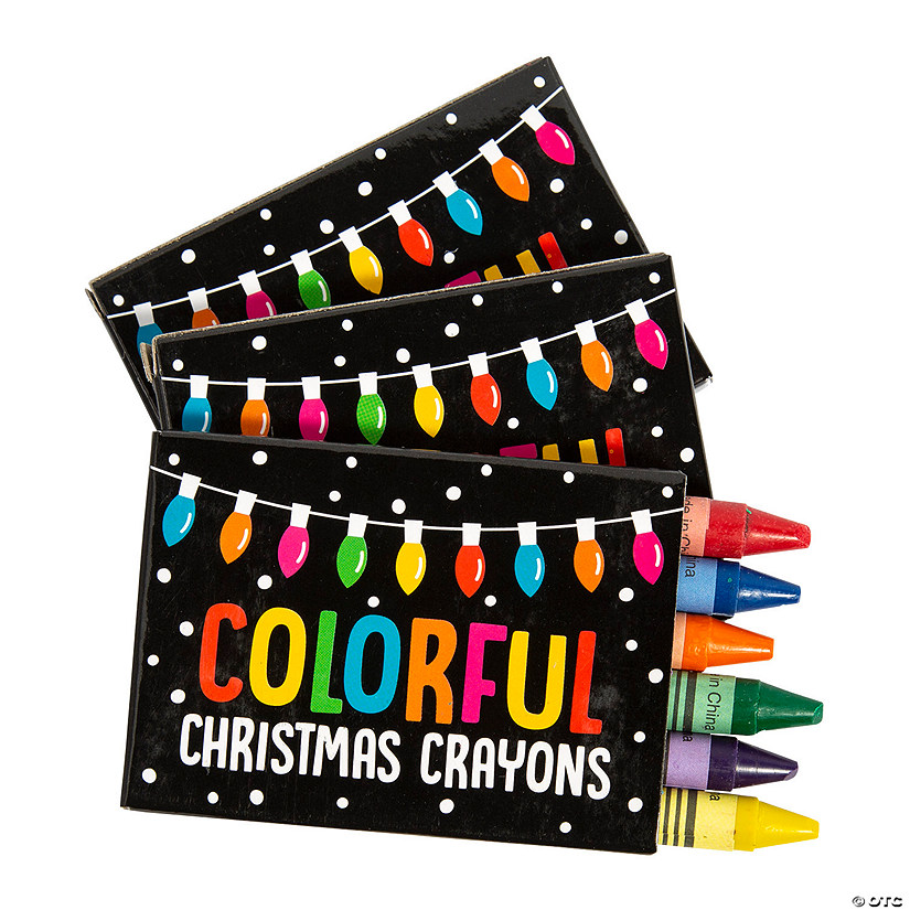 6Color Christmas Lights Christmas Crayons 24 Boxes