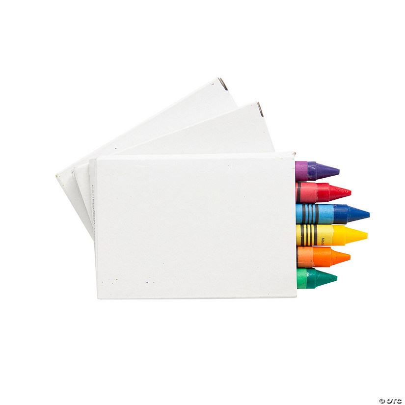 6-Color DIY Blank Crayon Boxes - 12 Boxes Image