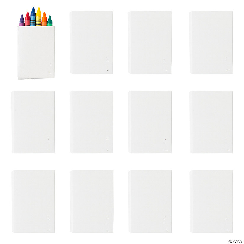 6-Color DIY Blank Crayon Boxes - 12 Boxes Image
