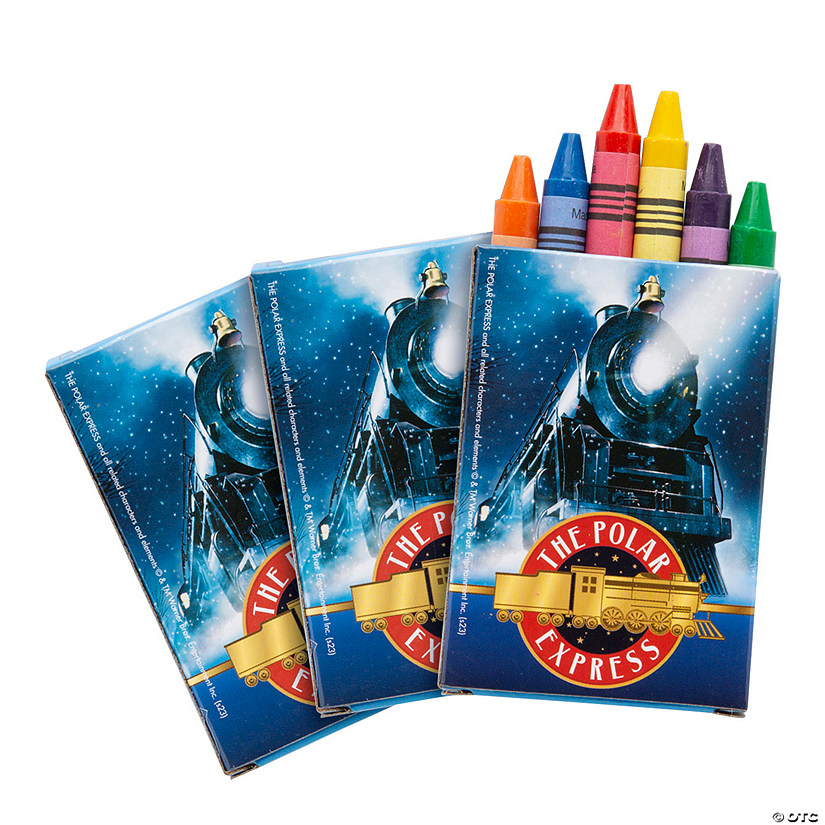 6-Color The Polar Express™ Crayons - 24 Boxes | Oriental Trading