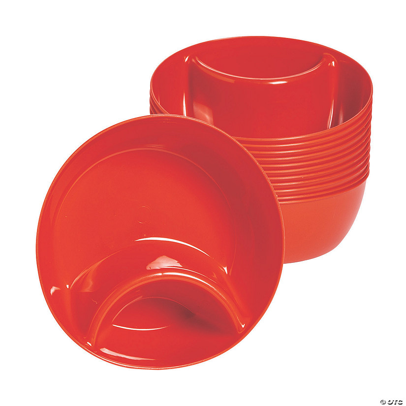 6" Fiesta Chips & Dip Plastic Bowls - 12 Ct. Image