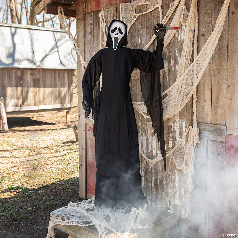 6 Ft. Scream&#8482; Ghost Face<sup>&#174;</sup> with Knife Halloween Decoration Image