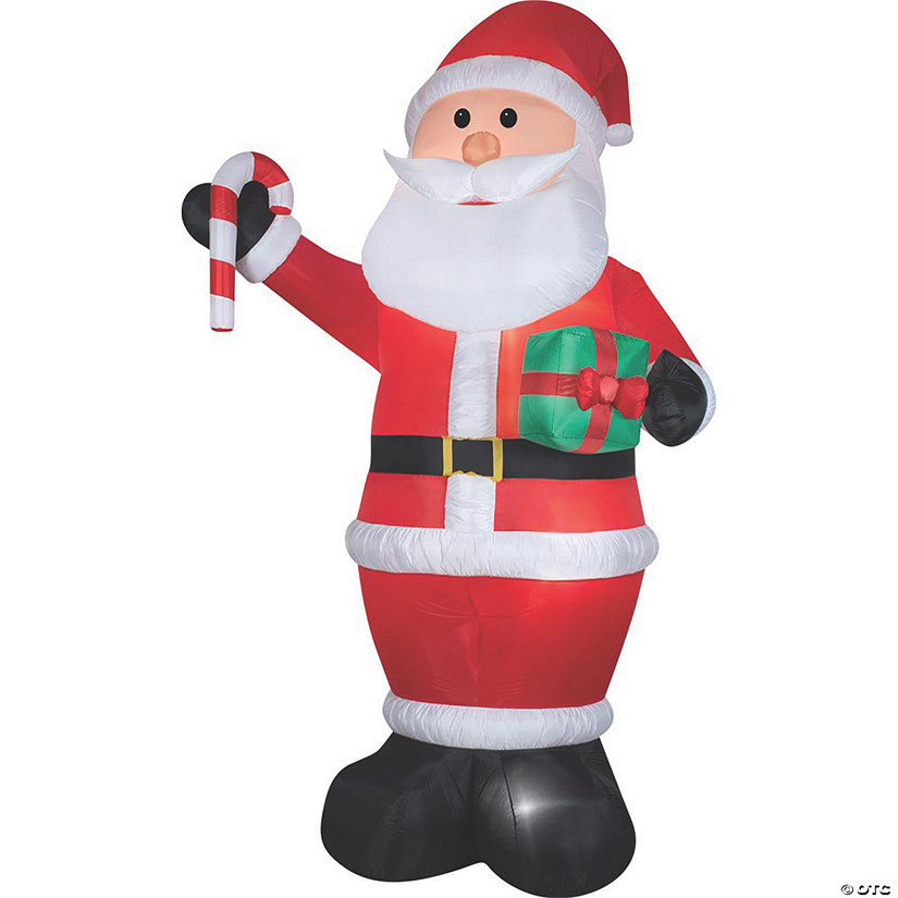 6 Ft. x 12 Ft. Airblown<sup>&#174;</sup> Santa with Built-In LED Lights Christmas Yard Decoration Image