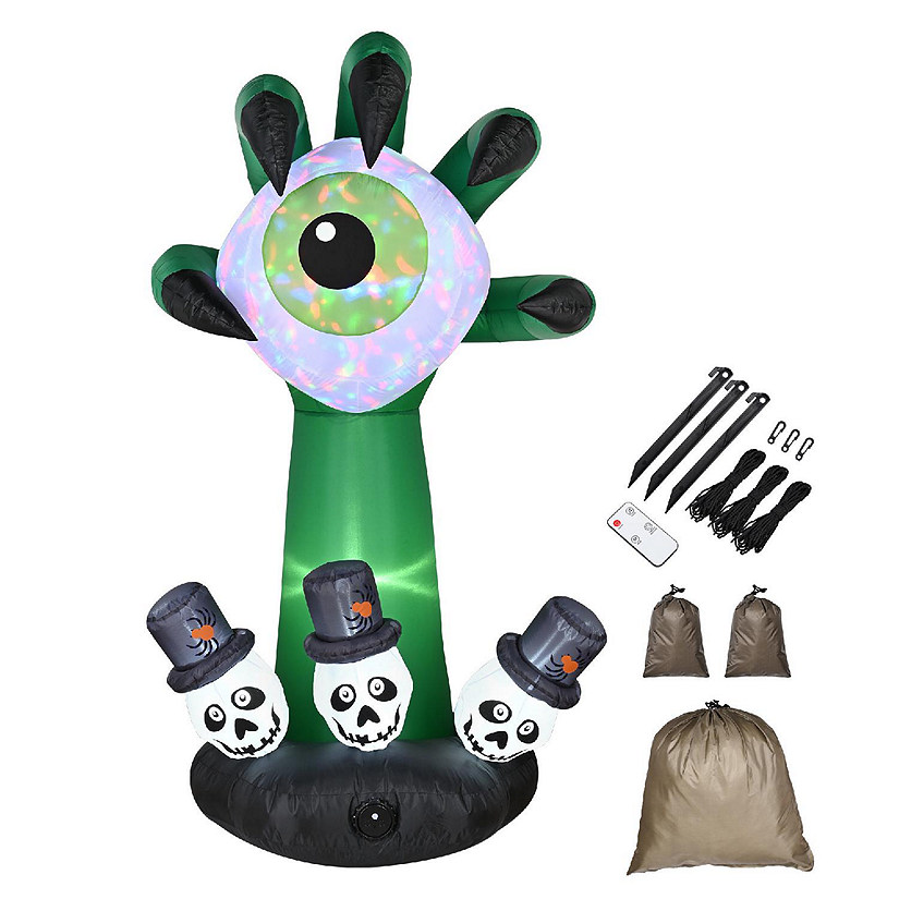 6 ft Skull and Eye Outdoor Halloween Inflatables Image