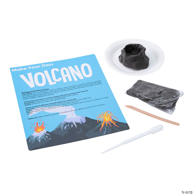 6" Make Your Own Clay Volcano Educational Craft Kit - Makes 12 Image