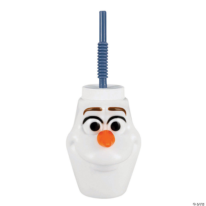 6 oz. Disney&#8217;s Frozen II Olaf Reusable Plastic Cup with Straw Image