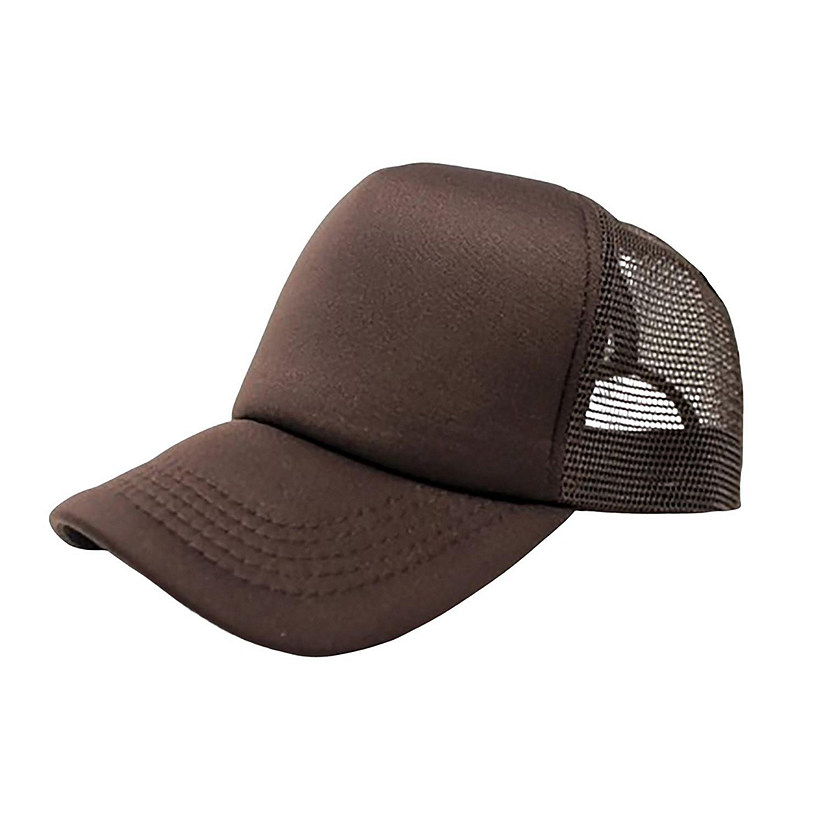 6-Pack Trucker Hat Adjustable Cap (Brown) Image