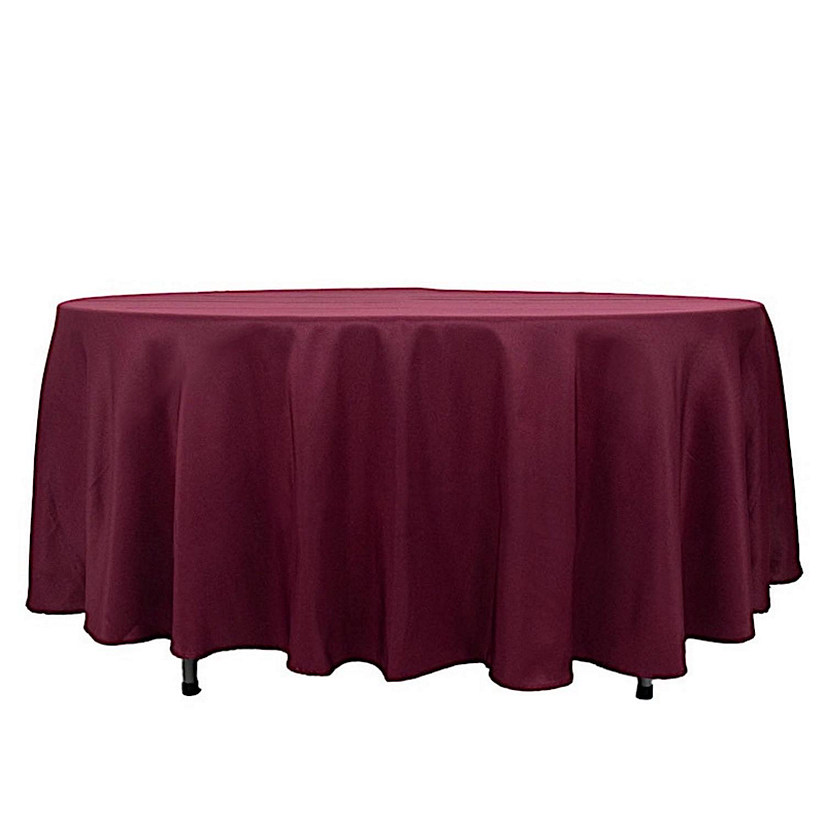 6 pcs 108" Round Premium Polyester Tablecloths Wedding Party Table Linens  Image