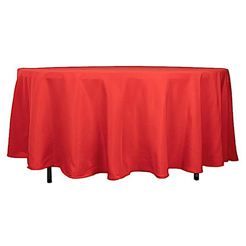 6 pcs 108" Round Premium Polyester Tablecloths Wedding Party Table Linens  Image