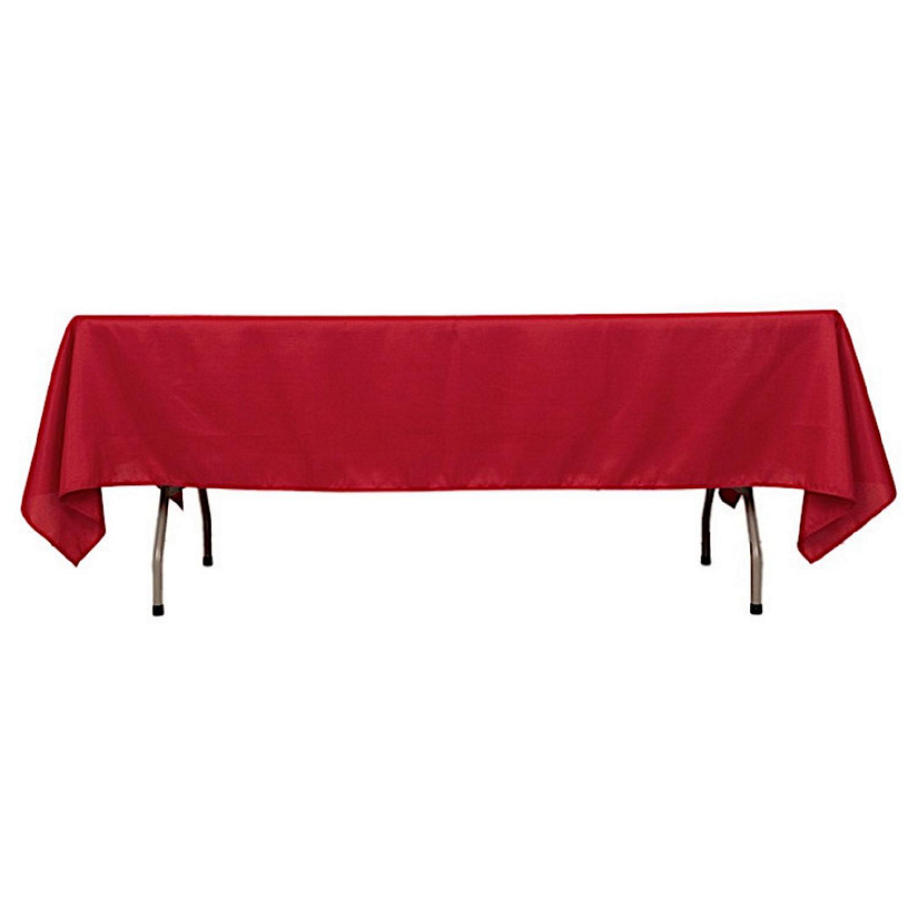 6 pcs 60x102" Polyester Rectangular Tablecloths Party Wedding Table Linens  Image