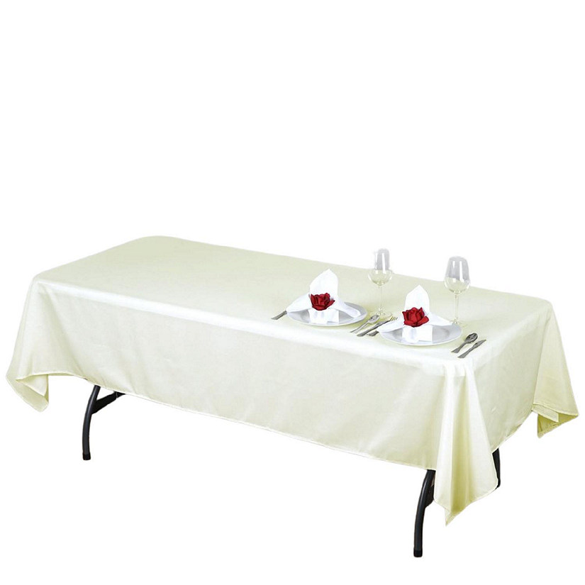 6 pcs 60x102" Polyester Rectangular Tablecloths Party Wedding Table Linens  Image