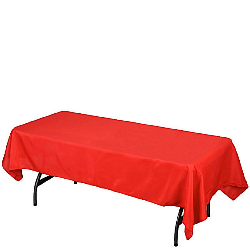 6 pcs 60x102" Polyester Rectangular Tablecloths Party Wedding Table Linens  Image