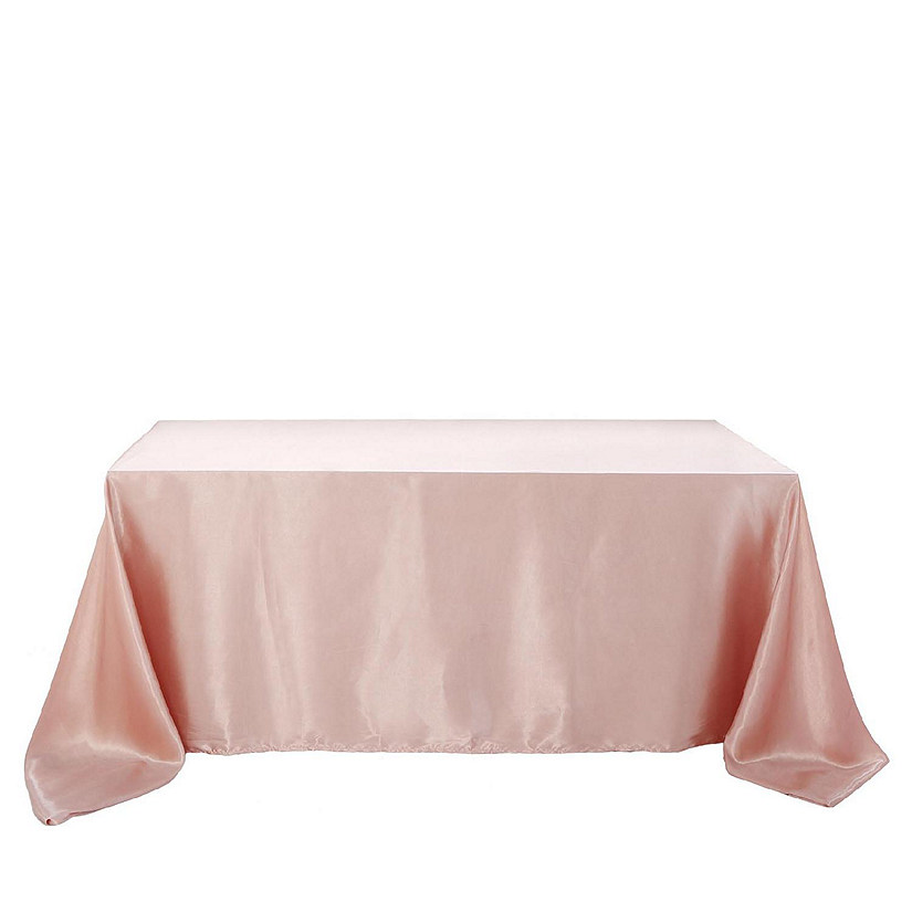 6 pcs 90x132" SATIN Rectangular TABLECLOTHS Wedding Party Catering Decorations Image
