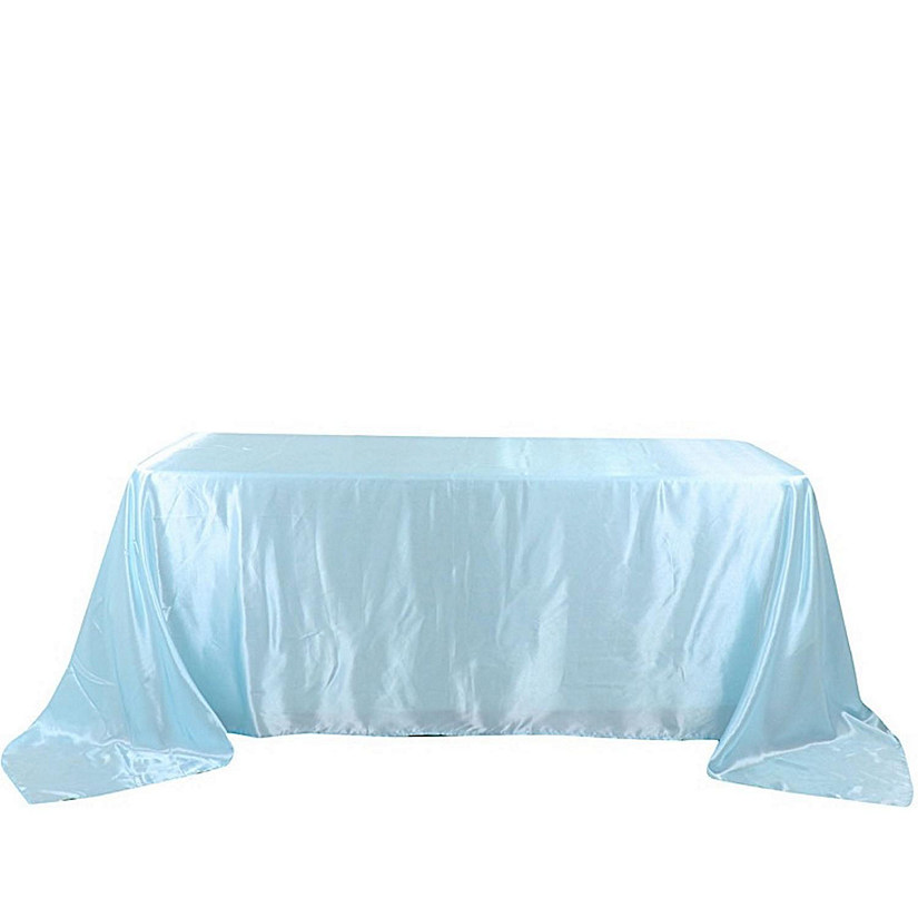 6 pcs 90x132" SATIN Rectangular TABLECLOTHS Wedding Party Catering Decorations Image