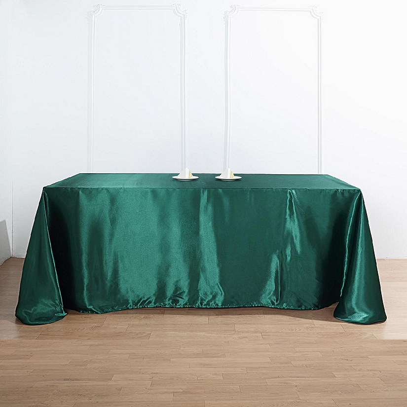 6 pcs 90x132" SATIN Rectangular TABLECLOTHS Wedding Party Catering Decorations Image