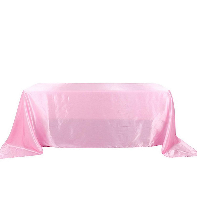 6 pcs 90x132" SATIN Rectangular TABLECLOTHS Wedding Party Catering Decorations Image