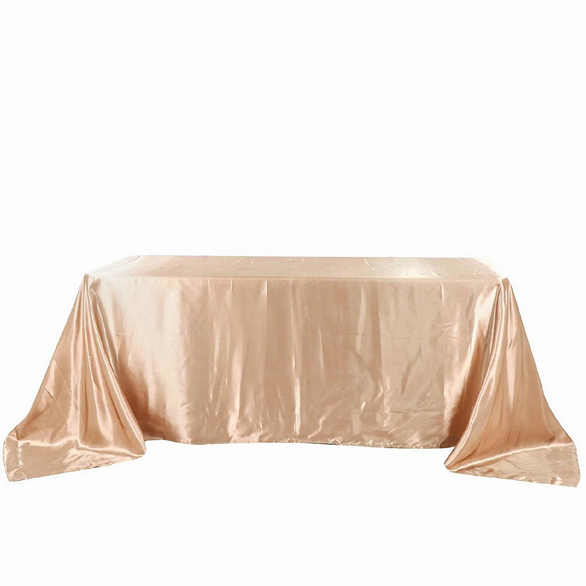 6 pcs 90x132" SATIN Rectangular TABLECLOTHS Wedding Party Catering Decorations Image