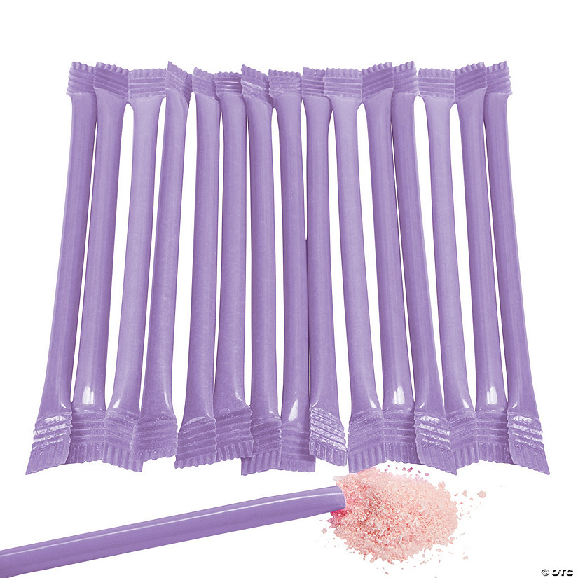 6" Purple Grape Flavor Candy-Filled Straws - 240 Pc. Image