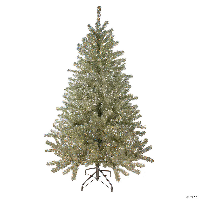 6' Unlit Medium Platinum Tinsel Artificial Christmas Tree Image