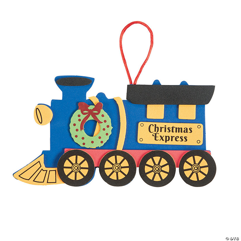 6" x 3 1/4" Christmas Express Train Ornament Craft Kit - Makes 12 Image