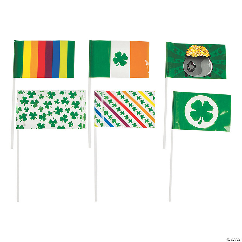6" x 4" Bulk 72 Pc. St. Patrick&#8217;s Day Flags Image