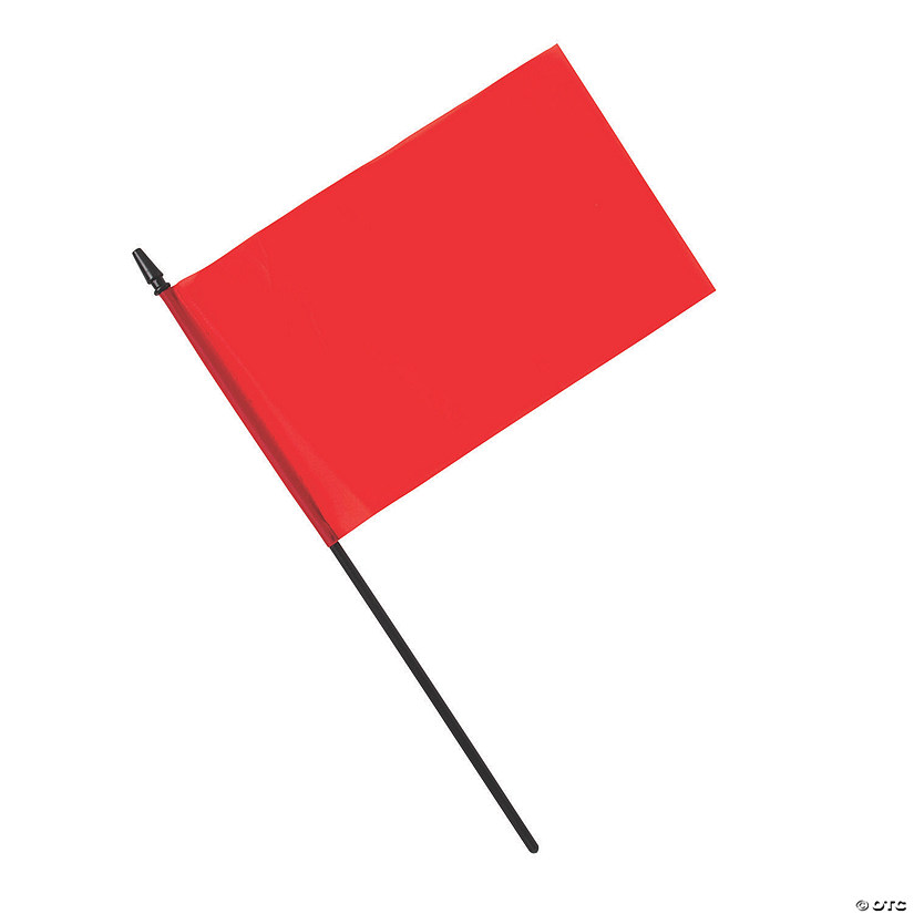 6" x 4" Polyester Red Team Spirit Flags - 24 Pc. Image