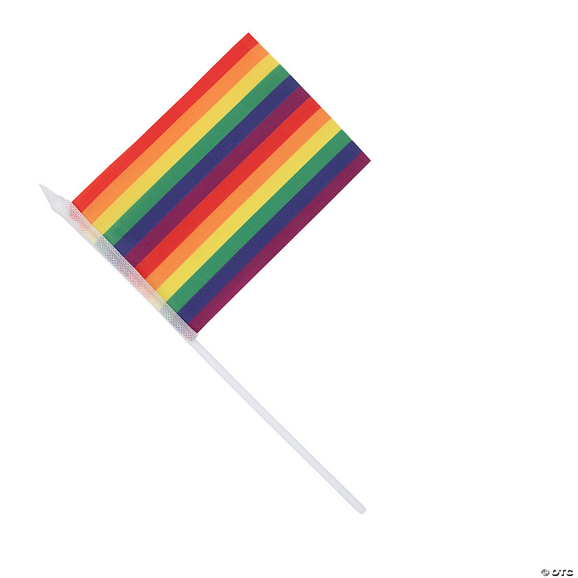 6" x 4" Rainbow Flags - 12 Pc. Image