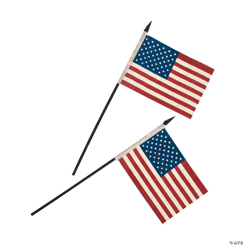 6" x 4" Small Cloth Americana Flags - 12 Pc. Image
