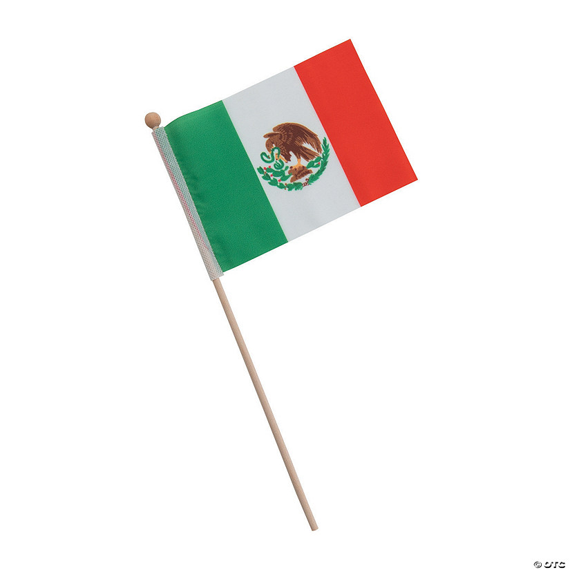 6" x 4" Small Mexican Flags - 12 Pc. Image