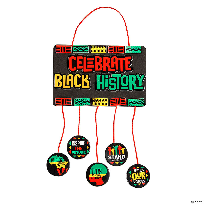 6&amp;quot; x 7 1/4&amp;quot; Black History Month Multicolor Foam Mobile Craft Kit ...