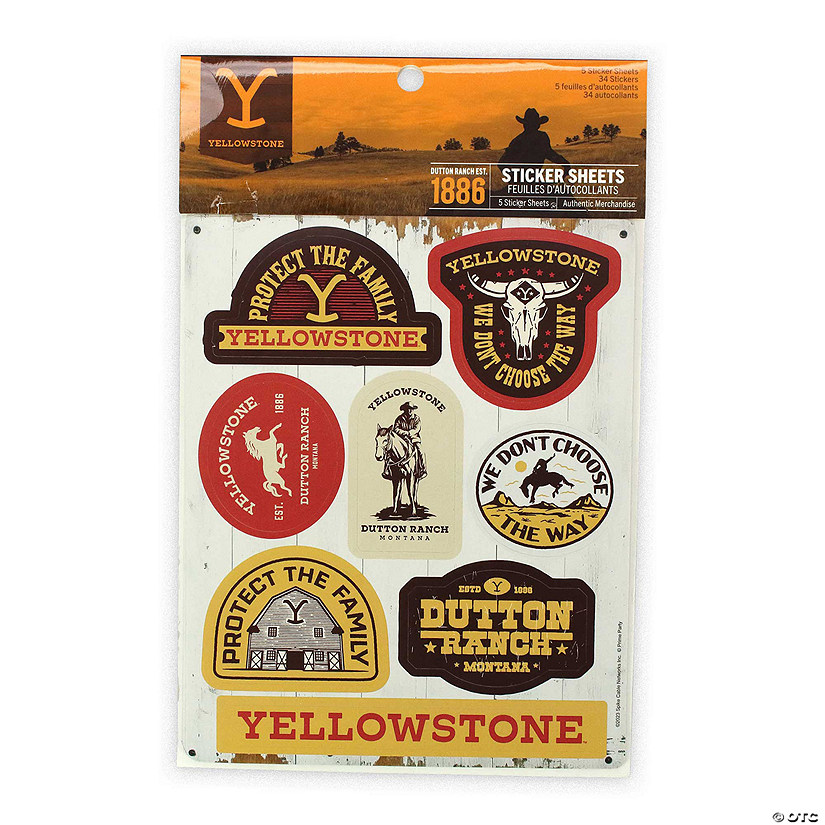 6" x 8" Yellowstone Multicolor Paper Sticker Sheets &amp;#8211; 8 Sheets Image