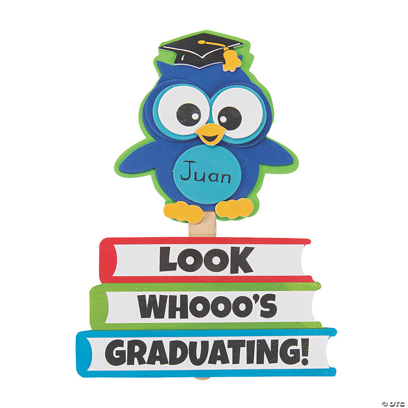 6" x 9" Graduation Owl Look Whooo's Graduating Pop-Up Craft Kit - Makes 12 Image