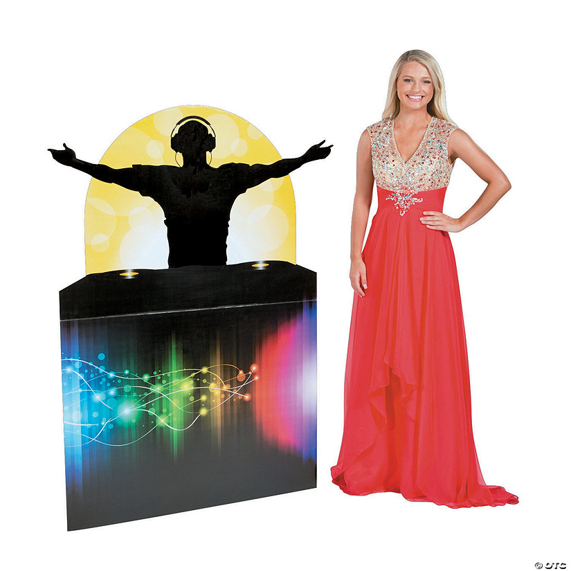 60 1/2" Dance Party Male DJ Silhouette Cardboard Cutout Stand-Up Image