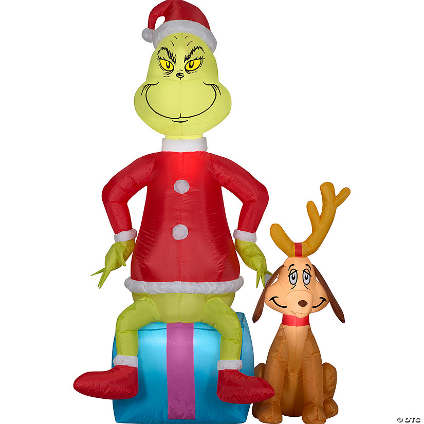 60" Airblown Grinch With Max Image