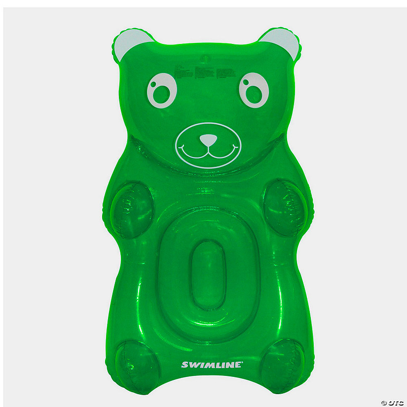 60" Green Gummy Bear Swimming Pool Float Image