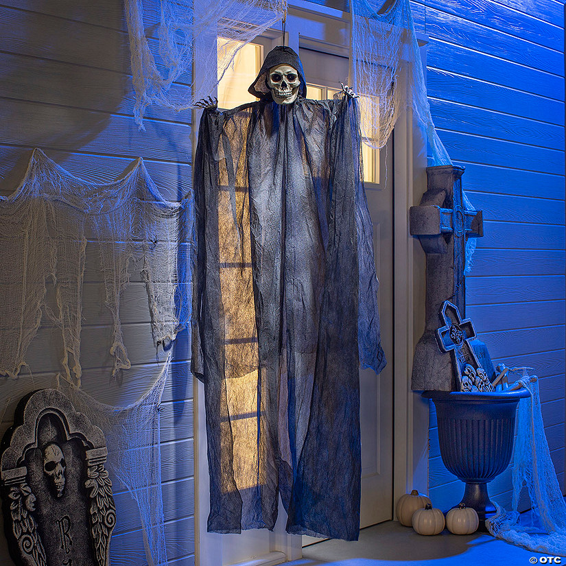 60" Hanging Skeleton Reaper Decoration Oriental Trading