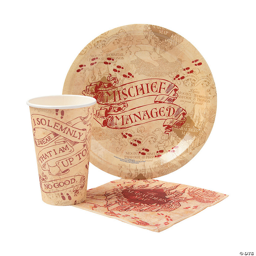 60 Pc. Harry Potter&#8482; Mischief Managed Tableware Kit for 20 Guests Image