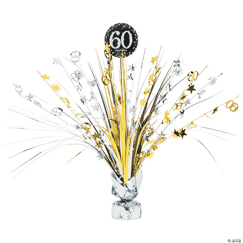 60th Birthday Sparkling Celebration Centerpiece Image