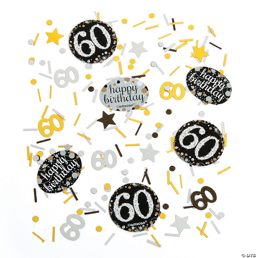 60th Birthday Sparkling Celebration Confetti Image