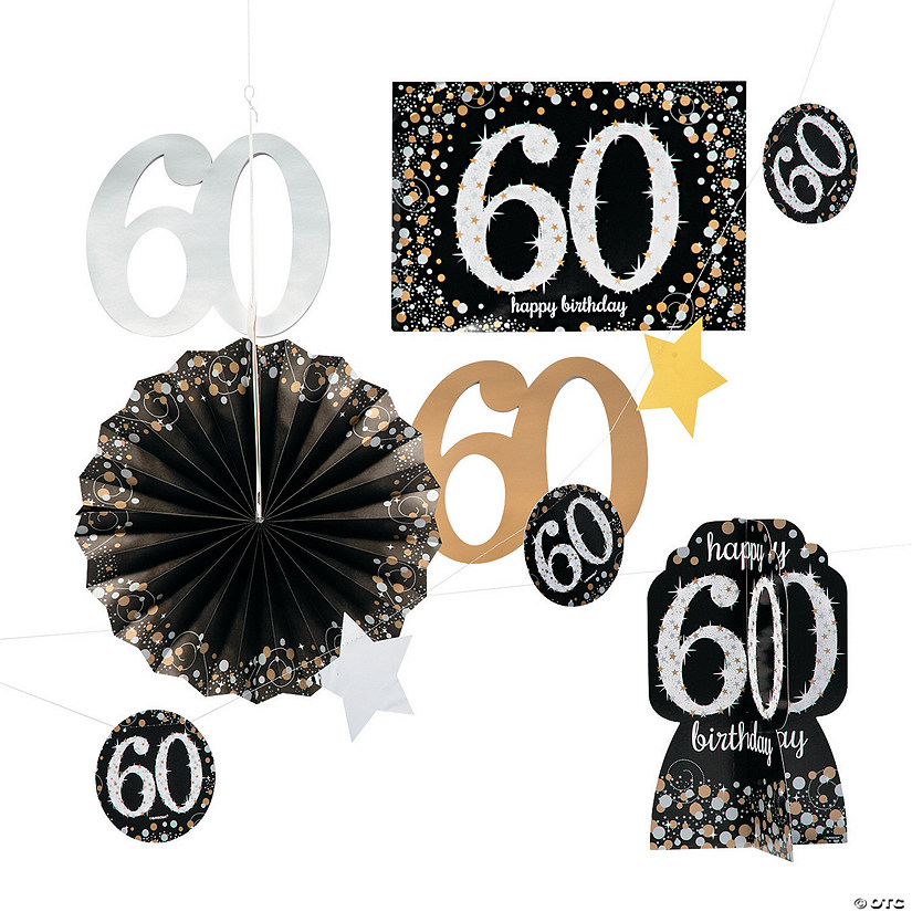 60th Birthday Sparkling Celebration Decorating Kit Image