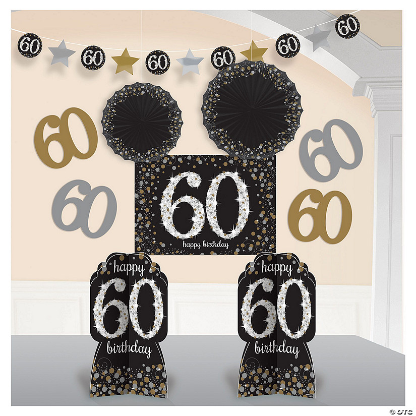 60th Birthday Sparkling Celebration Decorating Kit Image