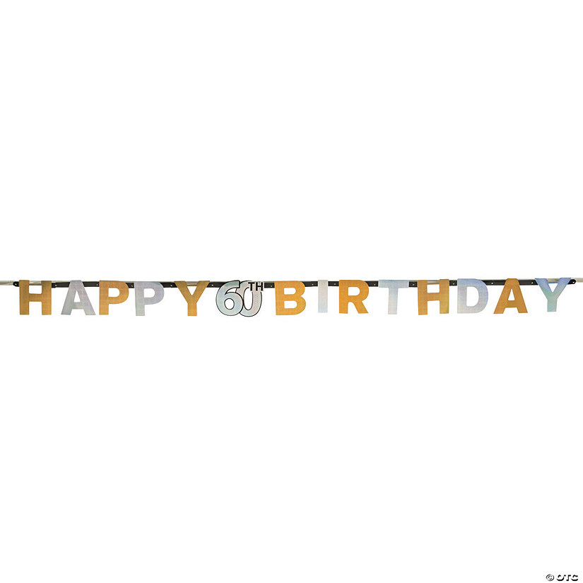 60th Sparkling Celebration Cardboard Jointed Banner Image