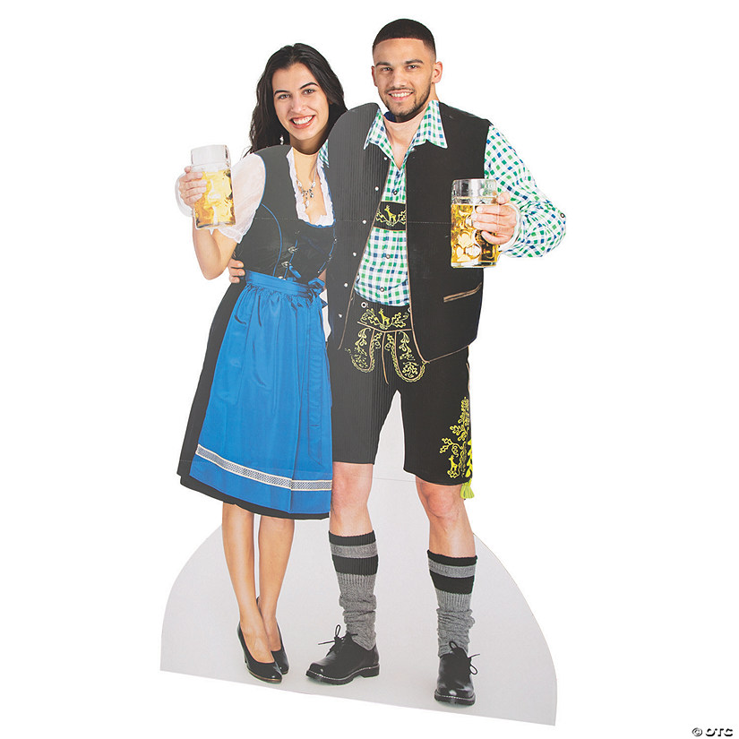 61 1/2" Oktoberfest Couple Cardboard Cutout Stand-In Stand-Up Image
