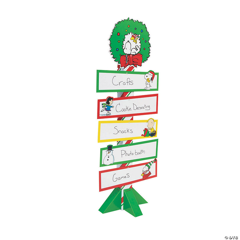 61 1/2" Peanuts<sup>&#174; </sup>Winter DIrectional Sign Cardboard Cutout Stand-Up Image