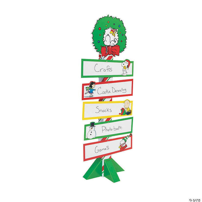 61 1/2" Peanuts&#174;<sup> </sup>Winter DIrectional Sign Cardboard Cutout Stand-Up Image